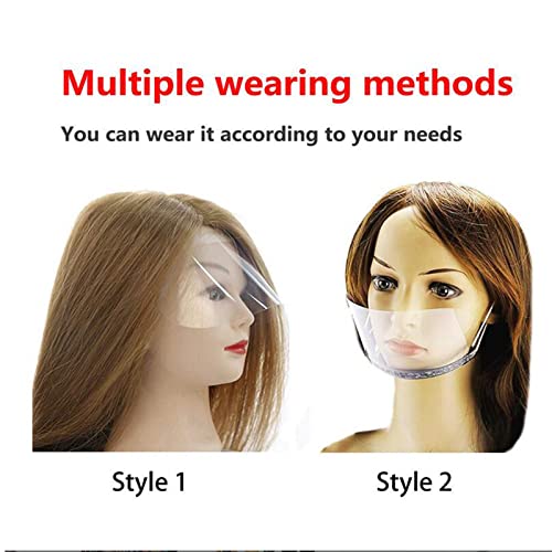 50Pcs Disposable Face Shield for Hair Cutting | Clear Plastic Bang Trimmer