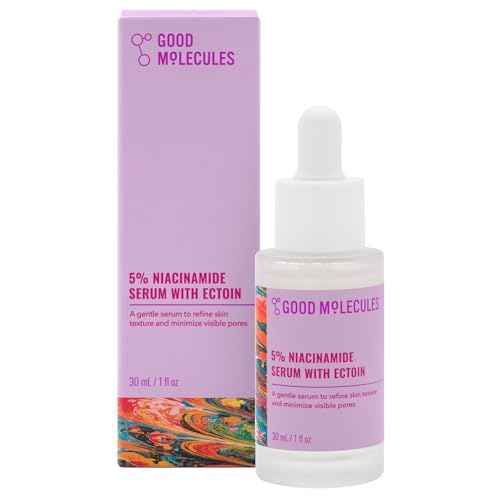 Good Molecules 5% Niacinamide Serum With Ectoin - Ultra Hydrating Serum to Target Enlarged Pores, and Acne - Moisturizing, Pore Minimizer for Face - Skin Care