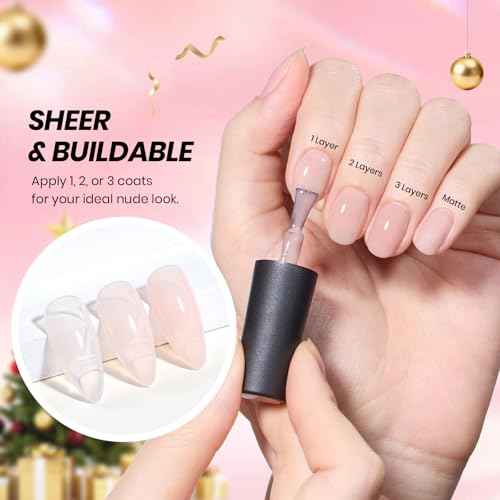Beetles French Gel Polish Set - White Nude Pink Gel Nail Polish Soak Off UV LED French Tip Manicure with 2 French Manicure Nail Art Sticker Sheets, Classic French Nail Kit for DIY at Home or Salon