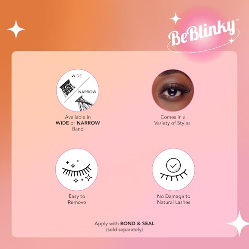 False Eyelashes, Lash Extension Kit 03, 9mm-16mm, Wide Band, Easy to Apply and Remove, No Damage to Natural Eyelashes, 72 Lash Clusters - Voluminous