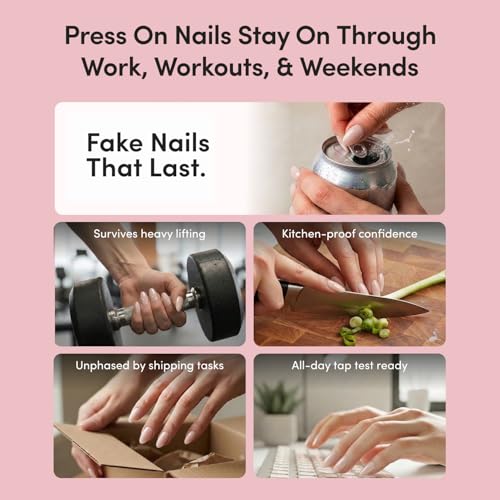 Glamnetic Brown Coffin Press On Nails - 30 Velvet Kit