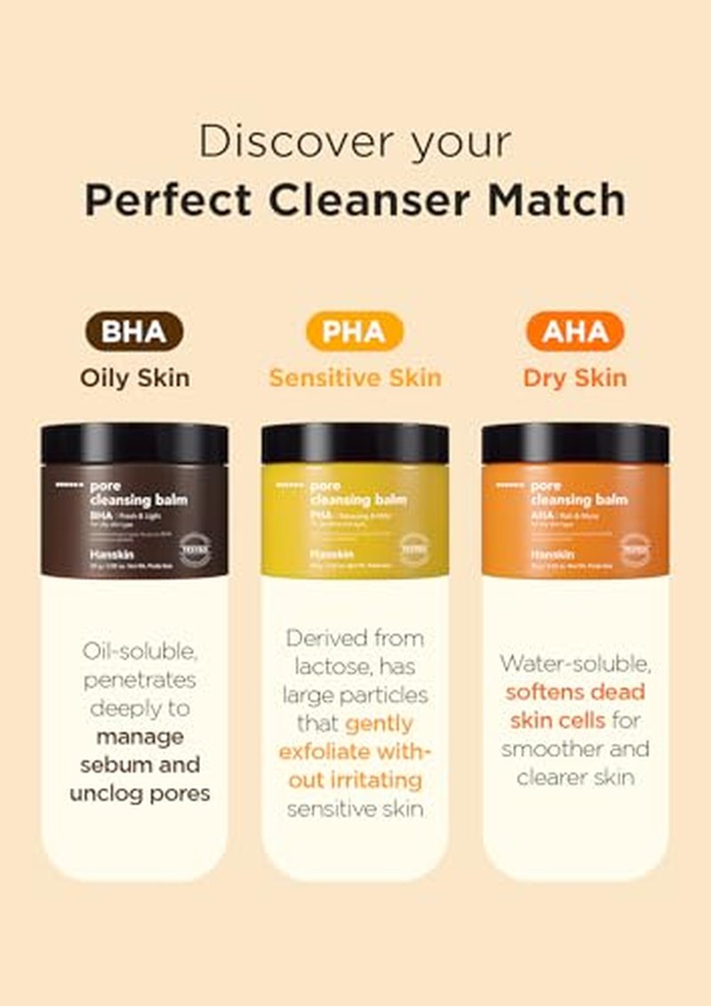 Hanskin AHA Melting Cleansing Balm - Gentle Makeup Remover for Dry Skin