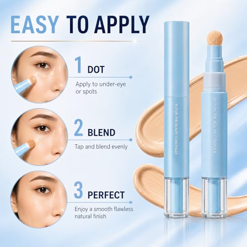 3PC Liquid Foundation & Concealer Pen - Full Coverage Eye Concealer
