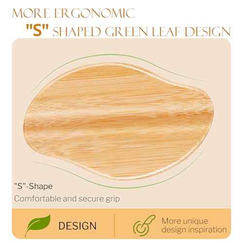 Bamboo Hair Brush for Hair Growth, Natural Bamboo Bristles Detangling Brush for Massaging Scalp, Small Wooden Hair Brush for Women Men and Kids (No Handle)