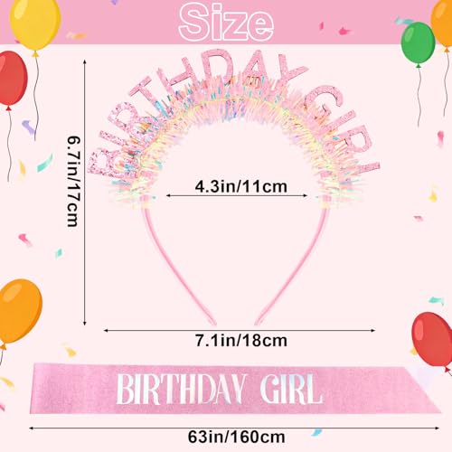 Atoden Birthday Girl Sash Tiara Sunglasses Party Favor