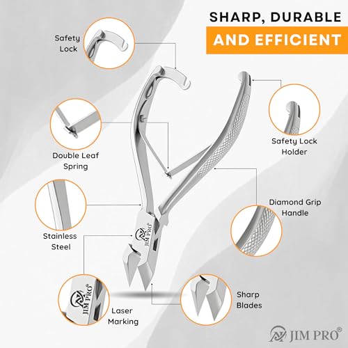 Signature Half Moon Toenail Cutter ? 5.75" Stainless Steel Nail Clipper for Thick, Hard & Ingrown Toenails ? Precision Pedicure Tool for Men & Women