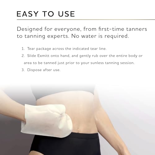 Norvell Pre Sunless Tan Body Buff eXmitt - Exfoliate, Prime and pH Balance, 1 Disposable/Single-Use Exfoliating Mitt for use before Self Tanner