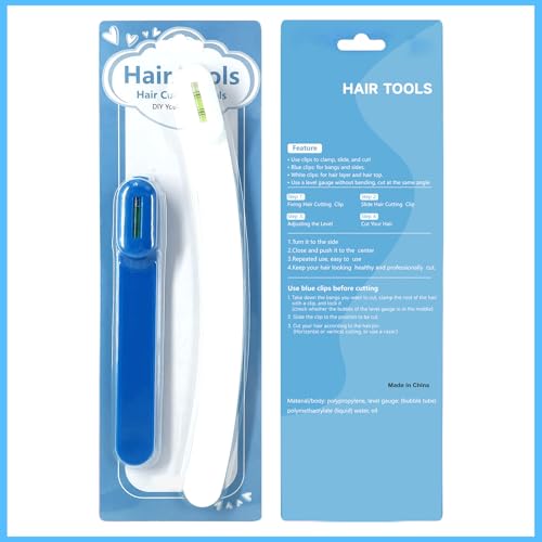 DIY Hair Cutting Scissors Set with Guides & Clips for Bangs & Layers