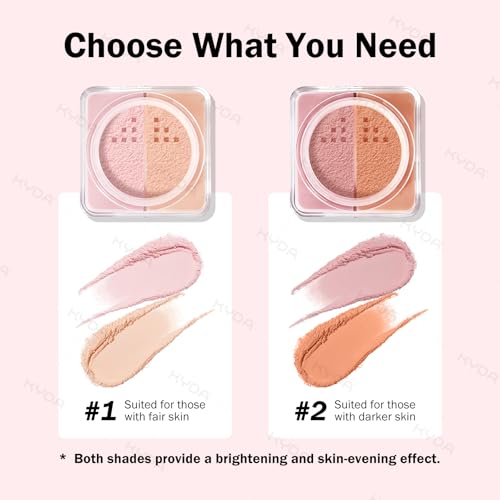 KYDA Dual-Tone Loose Setting Powder with Puff