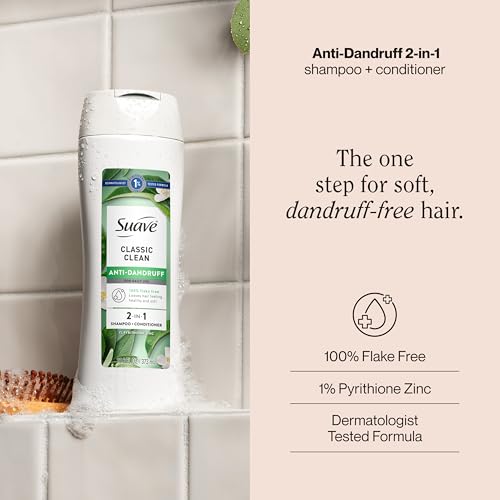 Suave Anti Dandruff 2-in-1 Shampoo & Conditioner, 12.6 FL OZ