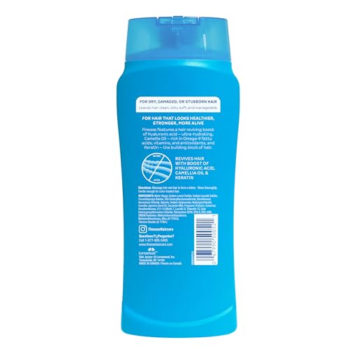 FINESSE Restore + Strengthen Moisturizing 2in1 Shampoo + Conditioner, 24 Ounce (Pack of 6)