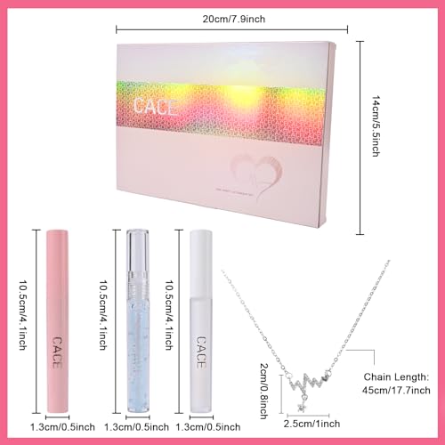 Christmas Gift for Women, 7 Pcs Gift Box Set Include Matte Lipstick, Lip Balm, Lip Lotion and Necklace, Easy to Match with Different Makeup looks, Birthday Makeup Set Gift for Girls-02