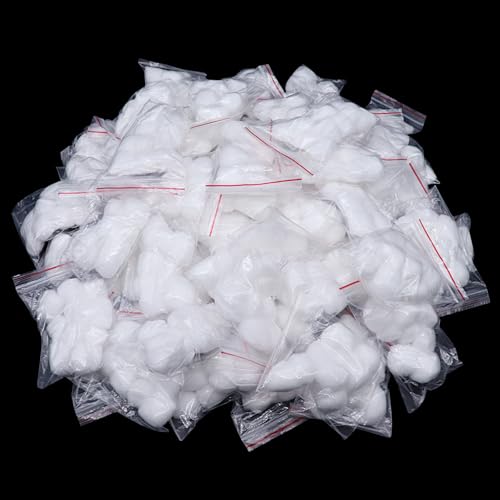 Mini Individually Wrapped Cotton Balls - 1000 Count (100 Packs of 10)