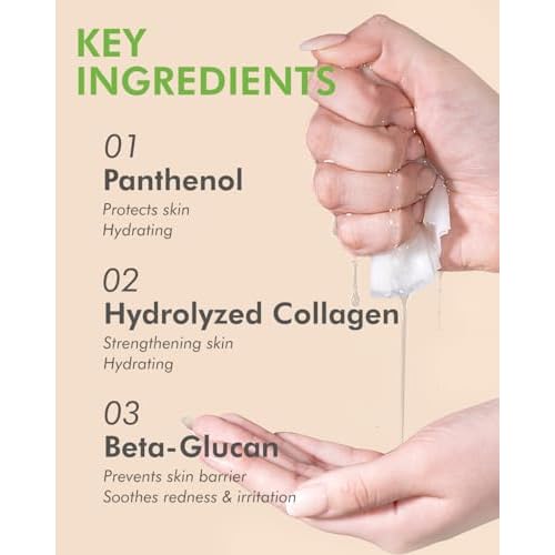 DERMAL Cucumber Collagen Essence Facial Mask Sheet 23g Pack of 10 - Soothing & Moisturizing, Redness & Sunburn Relief, Daily Skin Treatment Solution Sheet Mask