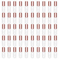 50 Pack 1.2ML Clear Lip Gloss Tubes with Rose Gold Lids
