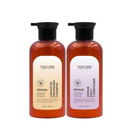Argan Oil Shampoo & Conditioner Set - Sulfate Free, 16.9 Fl Oz