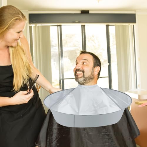 Hair Catcher Cape for Haircuts - Foldable, Waterproof, Adult & Kids