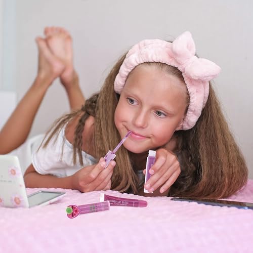 6pc Strawberry Lip Gloss & Balm Set for Kids