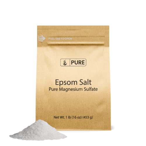 Epsom Salt 1 Lb - Pure Magnesium Sulfate for Bath & Skin Care