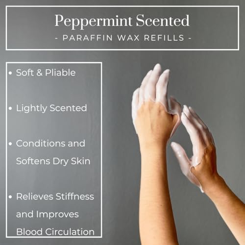 Peppermint Paraffin Wax Refill 1 lb Block for Hand & Foot Bath Spa