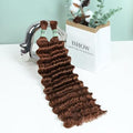 ISHOW Virgin Human Braiding Hair 16 Inch Auburn Brown