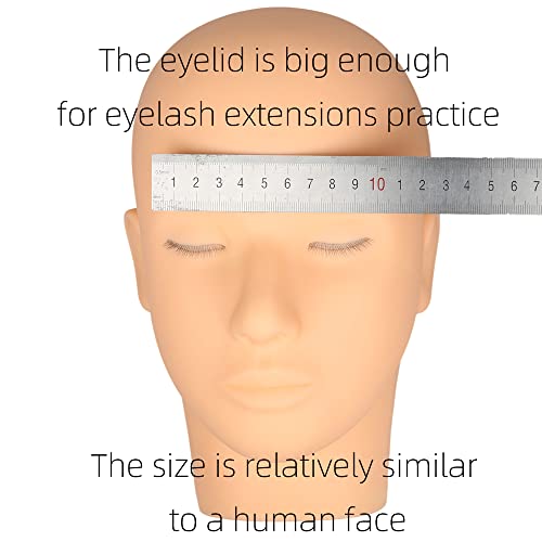 Lash Extension Practice Mannequin Head with 3-Layer Eyelids