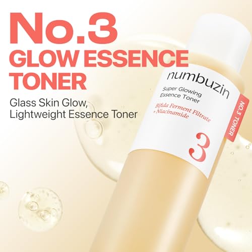 numbuzin No.3 Glowing Skin Duo | Essence Toner + Serum Set for Pores, Texture & Radiance, Glow