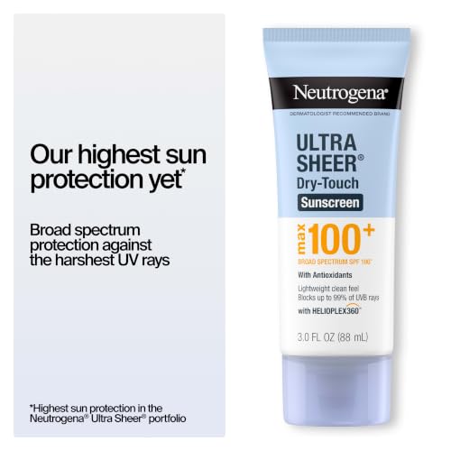 Neutrogena Ultra Sheer Dry Touch Sunscreen Lotion Max SPF 100+ 3 fl oz