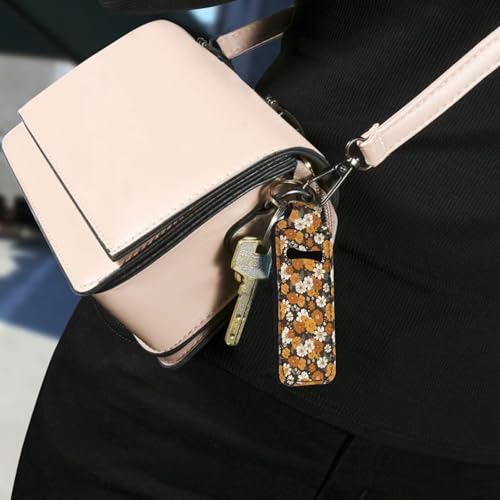 Lipstick Clip-On Neoprene Keychain Pouch Holder
