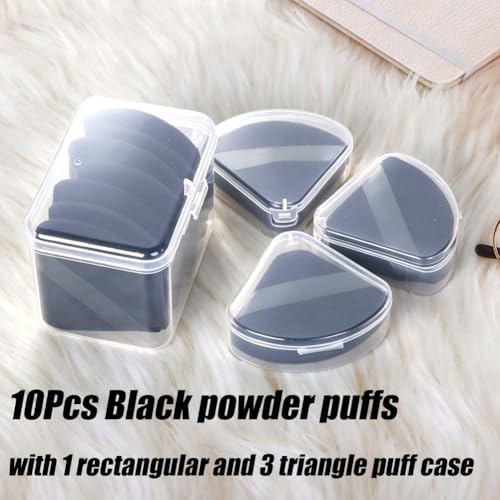 Triangle Powder Puffs for Face Setting - 10Pc Velour Makeup Sponges