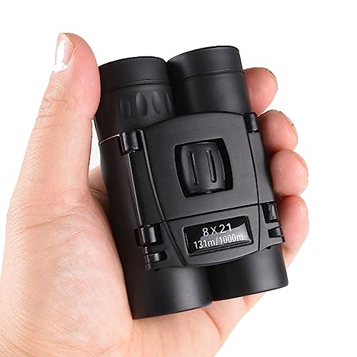 8x21 Compact Binoculars for Bird Watching, Mini Small Binoculars for Adults Teens, Full Optical Binoculars for Opera Hiking Hunting Travel Concert Gift(Black)