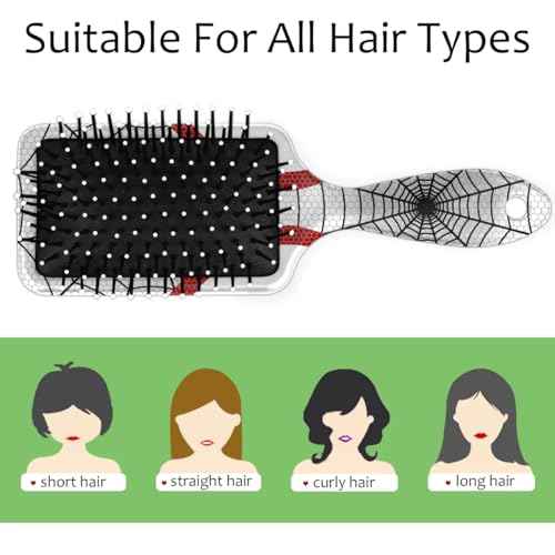 Detangler Hair Brush Hairbrush for Kids Boys Girls, Detangling Brush Smooth for Thin Long Curly Hair, Glide Through Tangles with Ease and Massage Scalp (White Eyes)