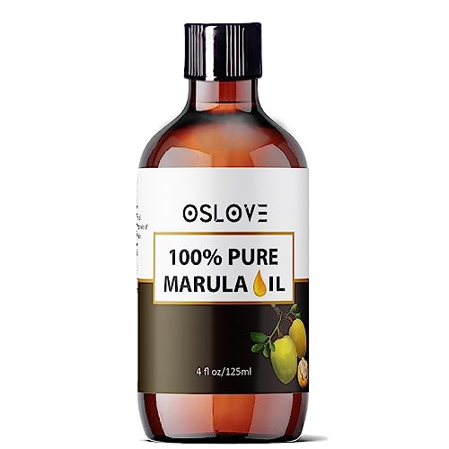 Oslove Organics 100% Pure Virgin Marula Oil 4oz Natural and Cold pressed | Use for skin and hair | Anti-aging and softening for skin