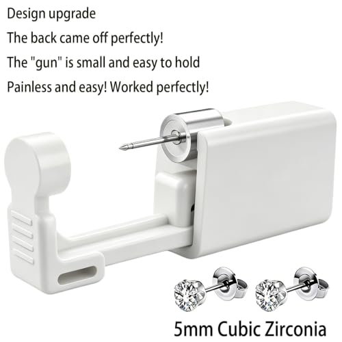 Disposable Ear Piercing Kit with Preloaded CZ Earring Studs