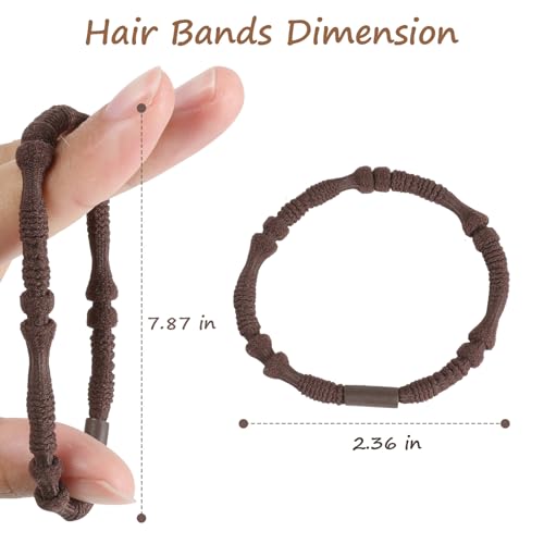 Boho Hair Ties 20-Piece Set, No-Damage Elastic Bands for Thick & Thin Hair
