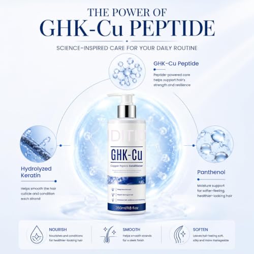 GHK-Cu Copper Peptide Hair Conditioner for Damaged Hair - Strength & Repair