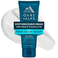 Oars + Alps Soothing Men's Shaving Cream, Dermatologist Tested and Infused with Aloe and Coconut Oil, Fresh Ocean Splash Scent, TSA Friendly, 3.4 Oz, 1 Pack