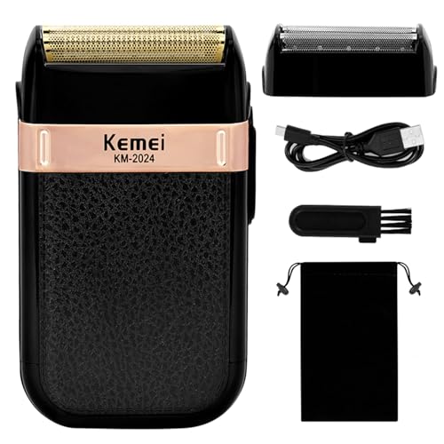 KEMEI Men's Electric Razor Waterproof Reciprocating Razor Cordless Precision Beard Trimmer Twin Blade USB Rechargeable Grooming Razors,Shaving & Hair Removal Products, KM-2024