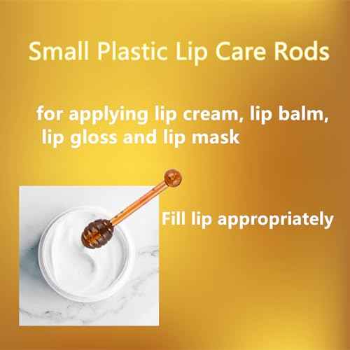 Lip Applicators Stick Lip Balm Applicator with Small White Box Plastics Lip Brush Stick Lip Mask Applicator Lip Balm Honey Jar (30)
