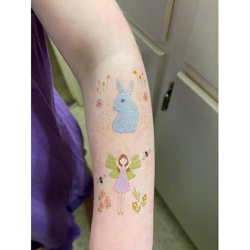 Cheerland 108pcs Fairy Tattoos Temporary for Fairy Party Decorations Woodland Party Favors Enchanted Forest Garden First Birthday Decorations Tatoo Sticker Party Supplies