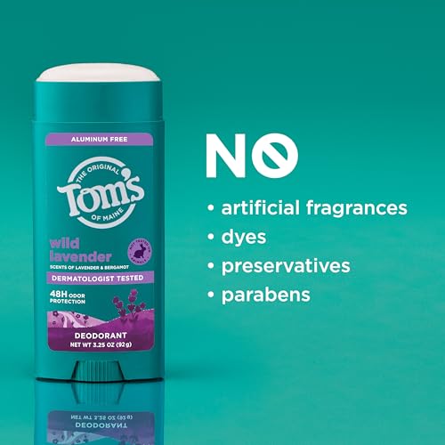 Natural Lavender Deodorant Stick, 3.25 oz (2 Pack) - Aluminum Free, 48-Hour Odor Protection