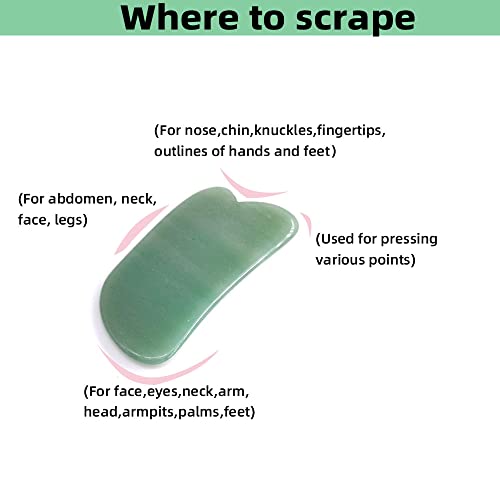 TOP SEWING Gua Sha Massage Tools Jade Manual Stick Deep Tissue Natural Facial Tool for Full Body Meridian Pain Relief