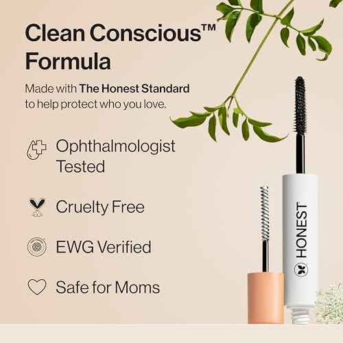 Honest Beauty 2-in-1 Extreme Length Clean Mascara + Lash Primer | Lengthening + Volumizing | Cruelty Free + Safe for Sensitive Eyes | Black, .27 fl oz