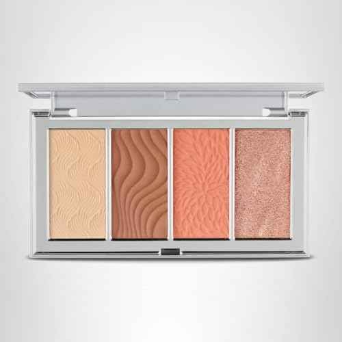 PÜR MINERALS 4-in-1 Skin-Perfecting Powders Face Palette, Medium-Tan, 1 ct.