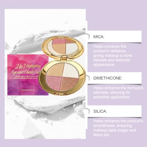 Eye & Cheek Palette - Eyeshadow, Highlighter & Contour Makeup