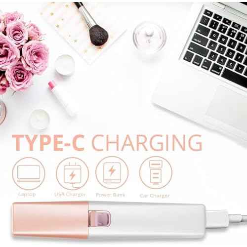 Eyebrow Facial Hair Remover for Women: Rechargeable 2 in 1 Face Shavers and Eyebrow Trimmer - Painless Electric Hair Removal Device for Face Eyebrows Lips Peach Fuzz with Light
