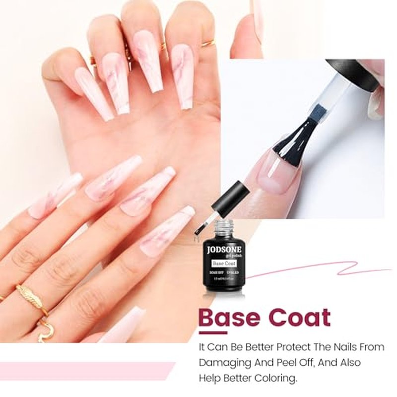 JODSONE 15ML Gel Base Coat - Quick Dry, Durable, No Wipe