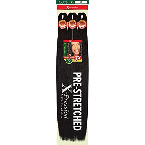 Outre Braids X-Pression Braid Premium Pre Stretched Braid 72'' 3X (5-PACK, 1)