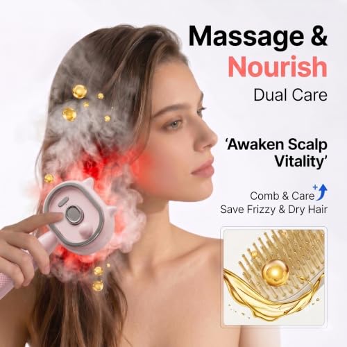 Rechargeable Electric Hair Brush Comb with Scalp Massager - 5 in 1