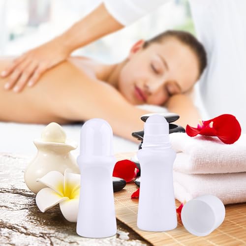 10 Pcs 75ml/2.5oz Roller Bottles Plastic Empty Roll On Bottles Refillable Deodorant Containers with Plastic Roller Ball for Cosmetic Lotion Essential Oil Perfumes Balms